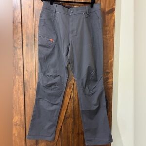 BRUNT Charcoal Grey The Torra Pants 100% Cotton - NWOT 36x34 Regular Fit